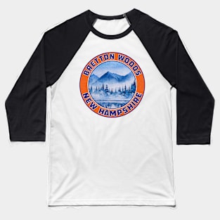 Skiing Bretton Woods New Hampshire Mountains Ski Snowboard Baseball T-Shirt